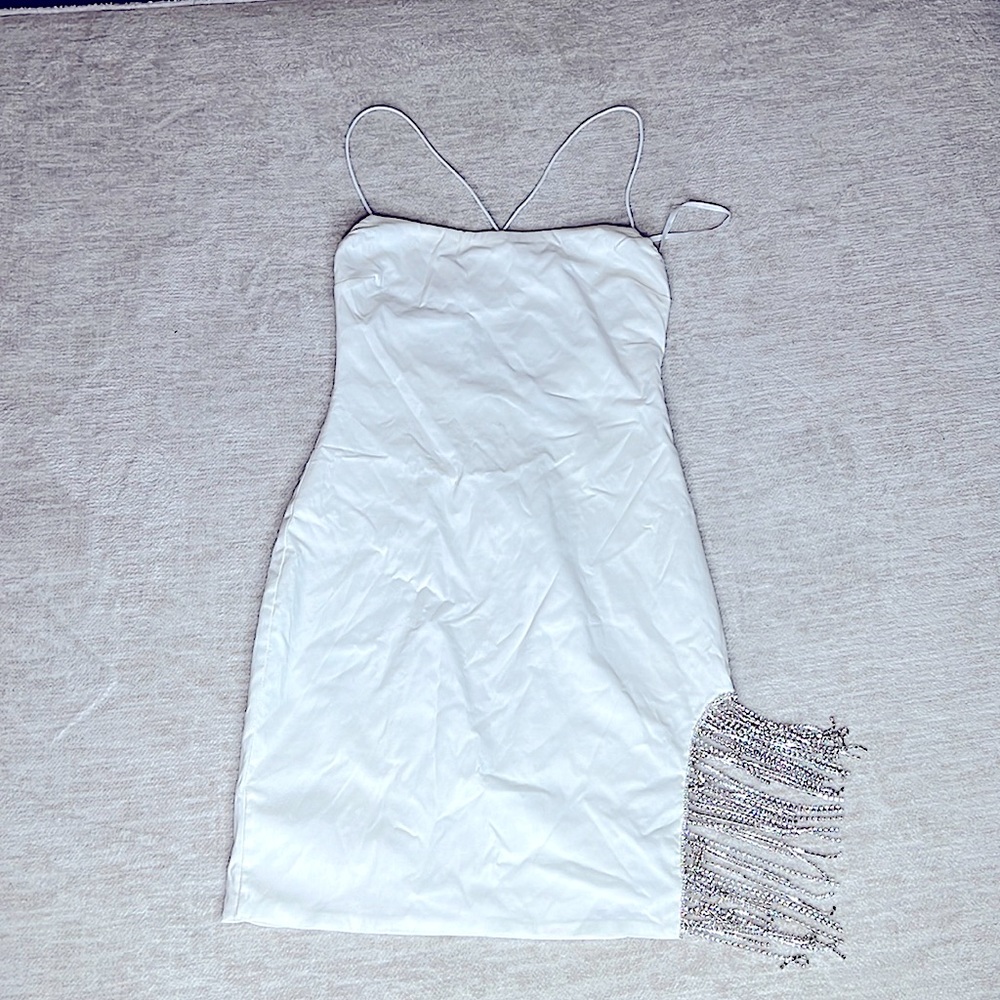 White mini dress